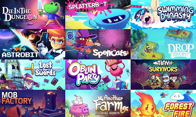 do steam capsule cover art game ui poster marketing logo banner character design