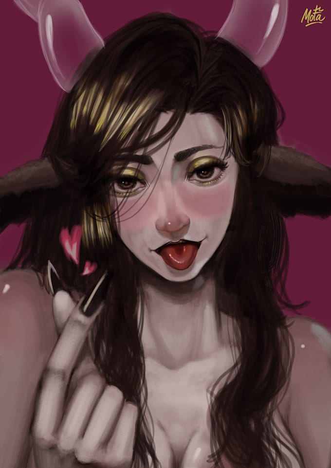 draw your oc or character in a semi realistic bust style