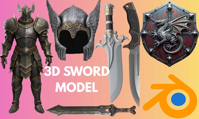 create  3d printable swords, helmets, armor and cosplay weapons, 3d printing