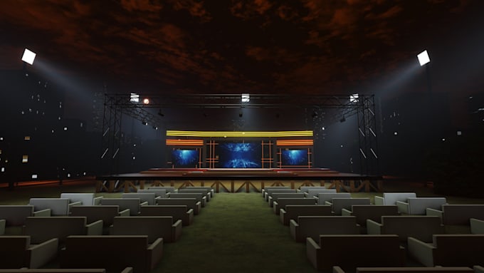 Do 3d stage lighting design, event center, wedding revenue, conference ...