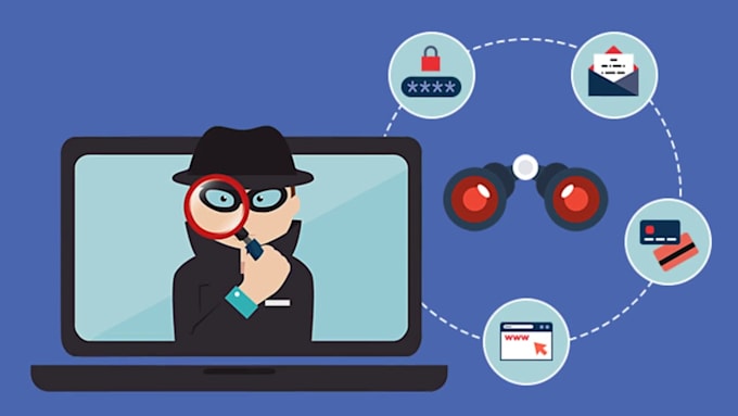 do active investigation find someone, get  access to partner device using spywar