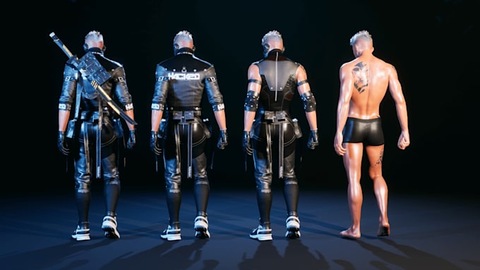 Custom 3d character model, real texture, 3d rigging for unreal, unity ...