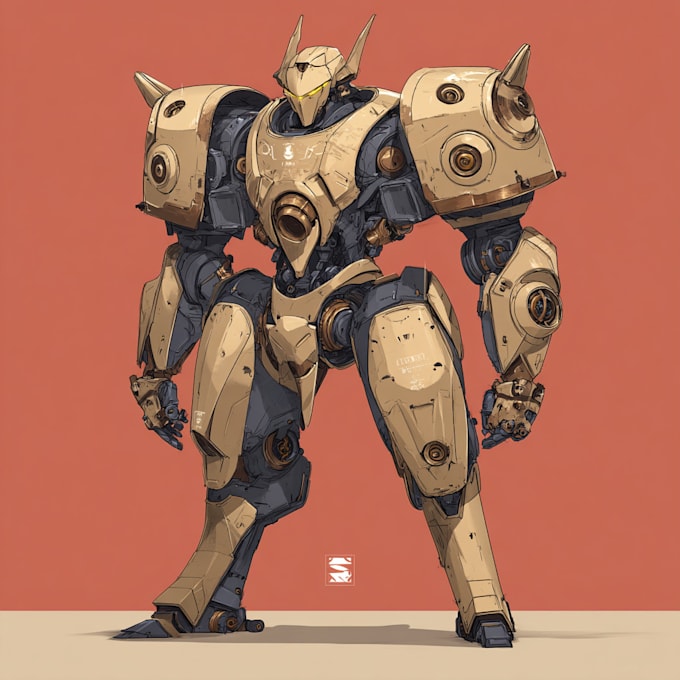 make sci fi, mecha, cyberpunk, cyborg character design