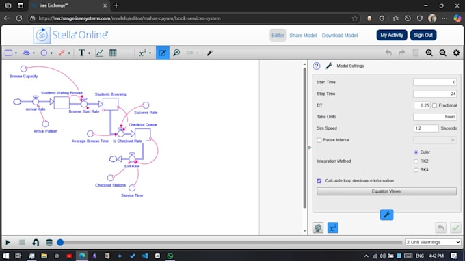 build a causal loop diagram or system dynamics model using stella or vensim