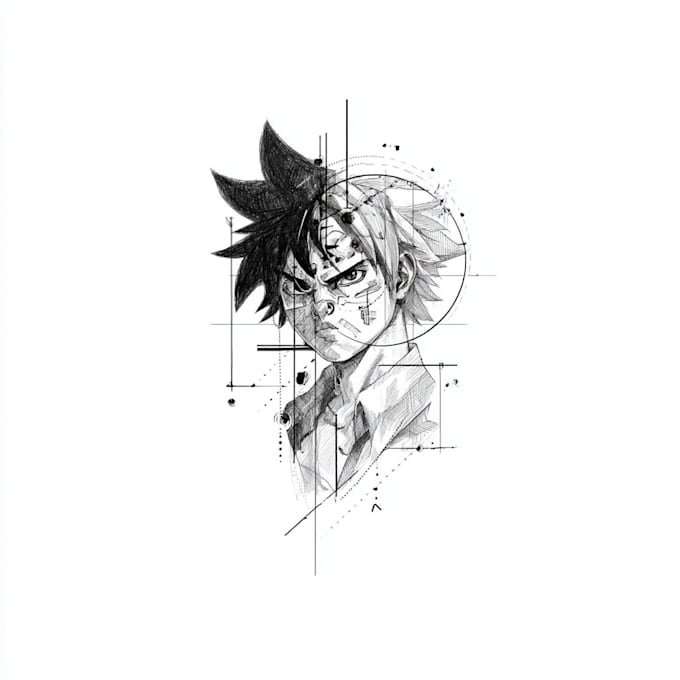 make anime tattoo design