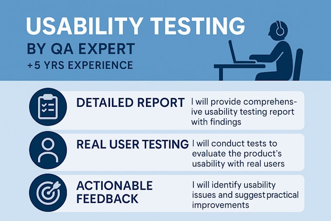 test your website or app for bugs and usability