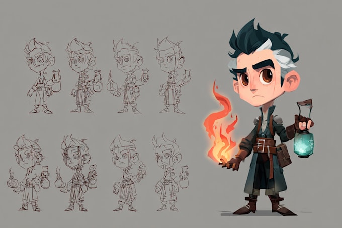 make a 2d game characters and game assets