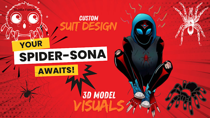 desing your custom spiderman suit spider sona 3d model