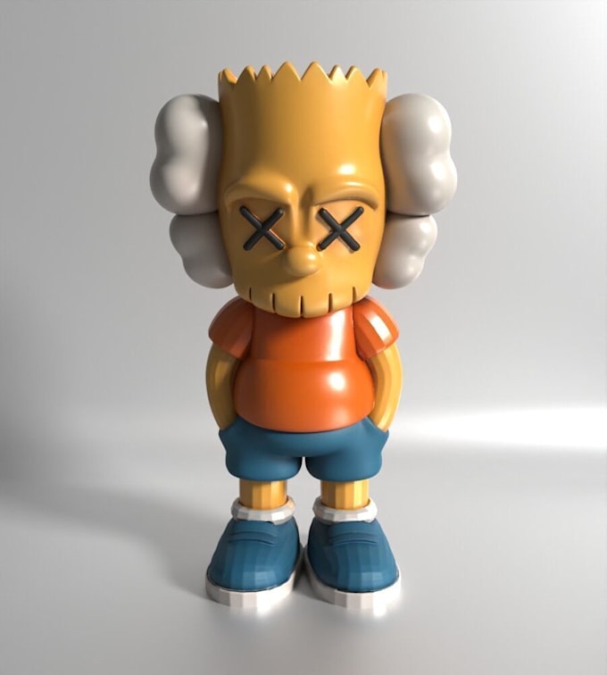 turn concept to 3d, urban vinyl toy,kaws style figurine, chibi sd, toy prototype