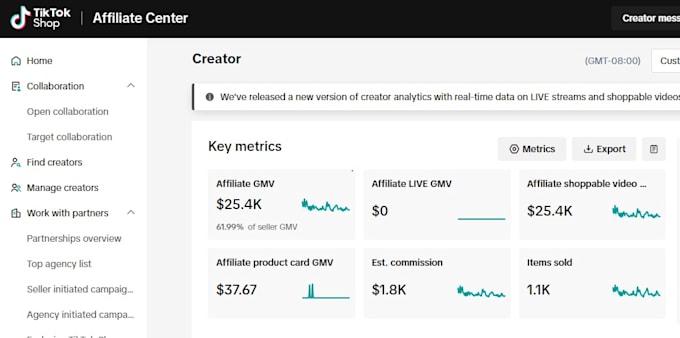 manage tiktok shop affiliate marketing