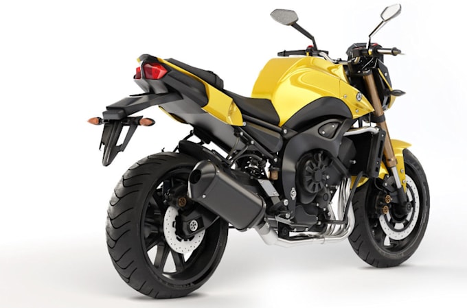 Build realistic detailed motorcycle for cinematics, 3d model dynamic ...