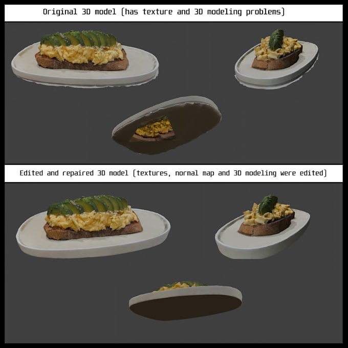 enhance, clean up, rigging or fix ai 3d model or 3d scans
