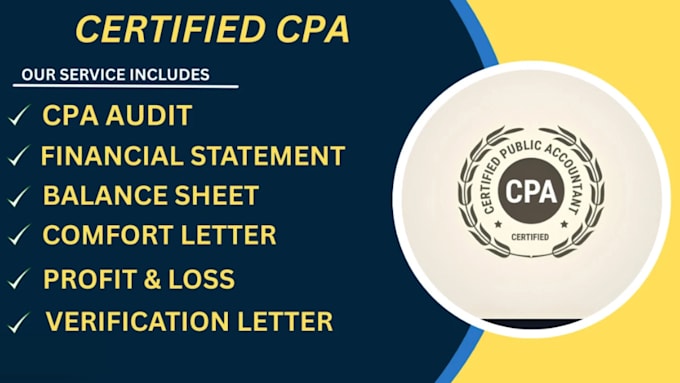 sign US audit CPA, review financial statement, audit financial CPA, CPA letter
