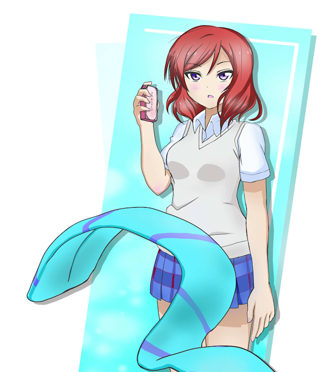 Create a 2d anime style illustration based on your character by Rahan8 ...