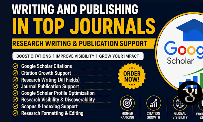 write and publish research article in google scholar jounal increase citations