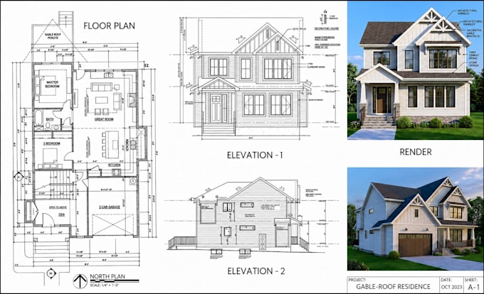be architect of city permit drawing, 2d floor plans, blueprints and 3d rendering