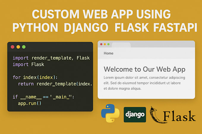 develop python django website, web app using flask, fastapi
