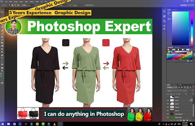 do ecommerce product photo editing, retouching in photoshop
