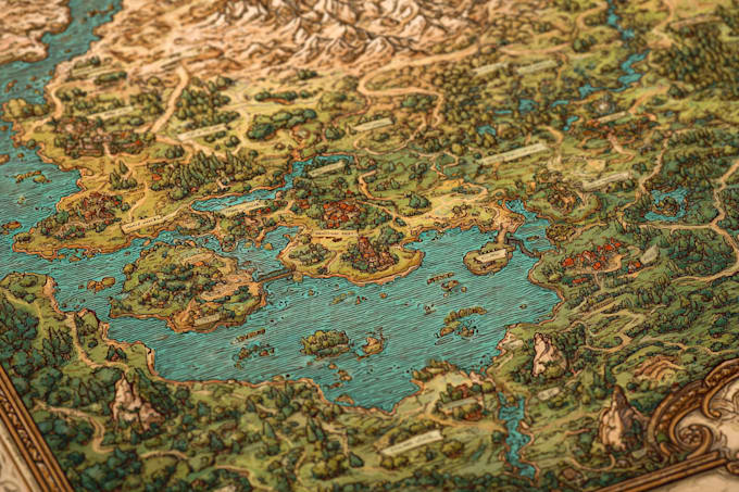 draw landscape sketch, colored site plan, custom map