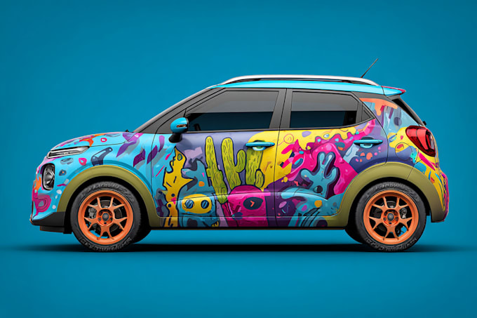 creative custom car wrap, van wrap, truck wrap, trailer wrap