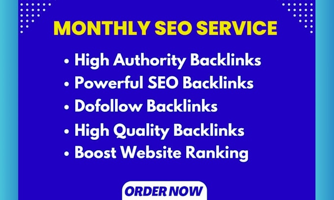 provide high authority SEO backlinks off page service