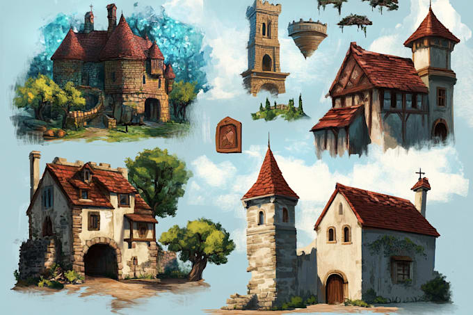 Make environment concept art and background by Micaiaian | Fiverr