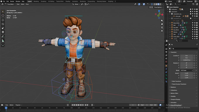 design 3d models, animate, rig, and render them