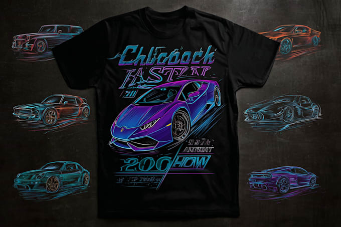 draw your vehicle for t shirts design