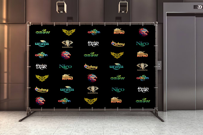 design a clean backdrop, step and repeat banner for you
