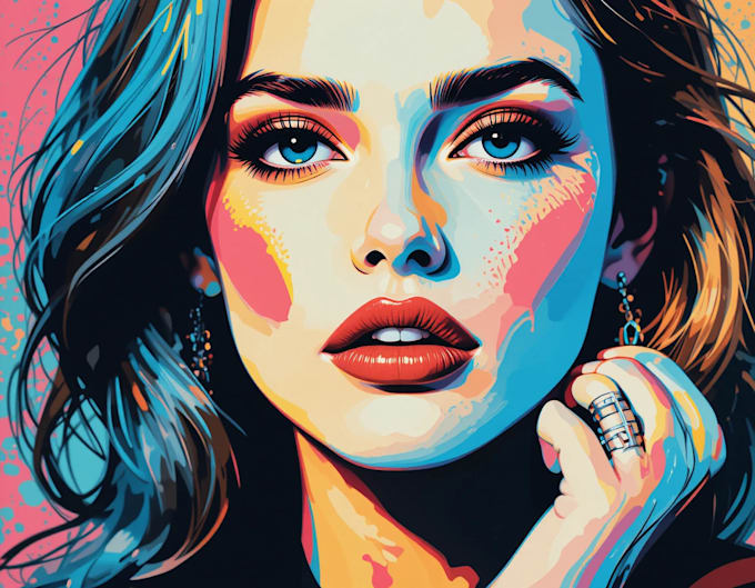 draw wpap pop art sport portrait
