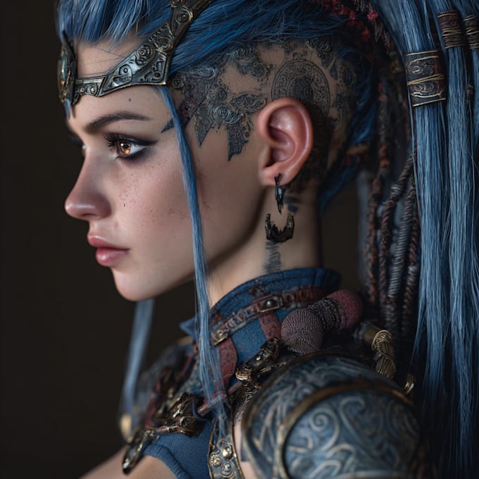 create fantasy, sci fi, character with hyperrealistic style