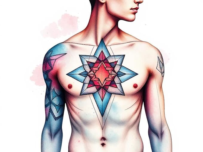 make a geometric tattoo design