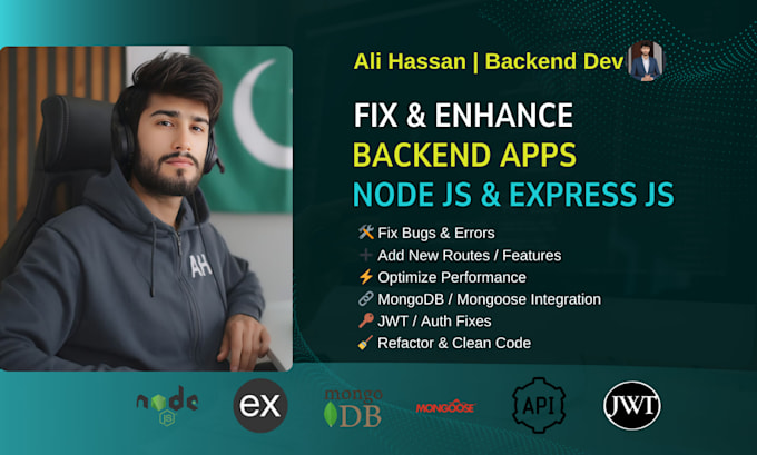 build a scalable node js express backend with rest api integration