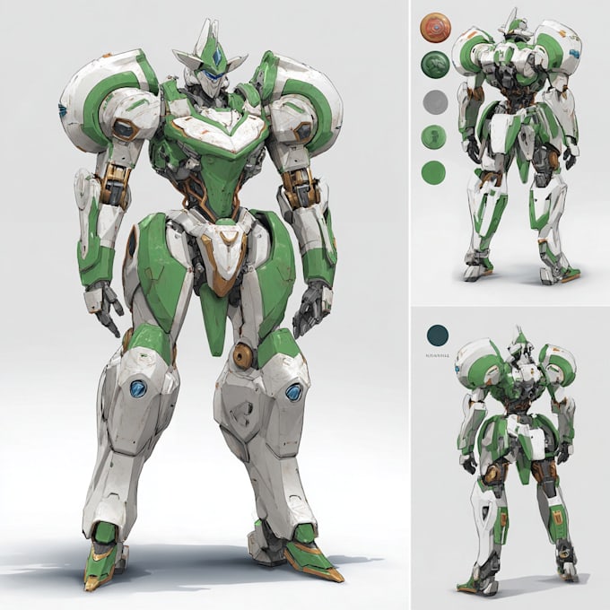 make uniqe sci fi , mecha, fantasy character design