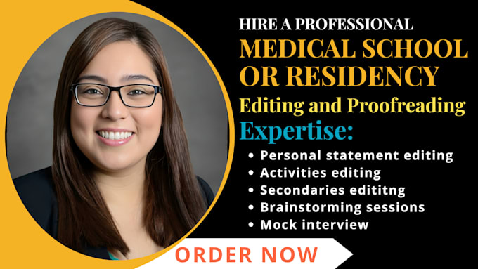 edit your medical school, residency, or fellowship personal statement within 24