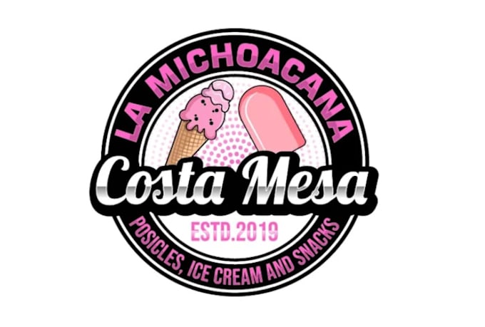 create  beautiful ice cream logo