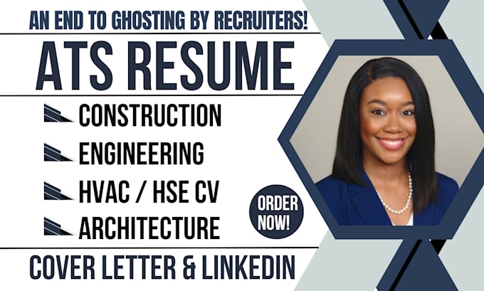 write ats construction, hvac, hse, plumber, architecture, IT, engineering resume