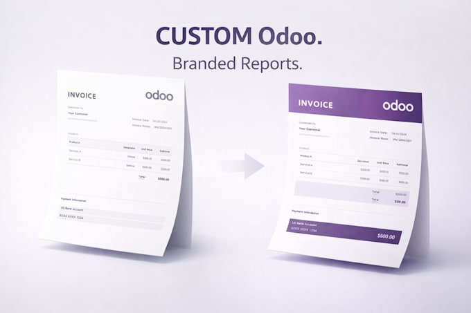 customize odoo forms, fields, buttons and qweb pdf reports