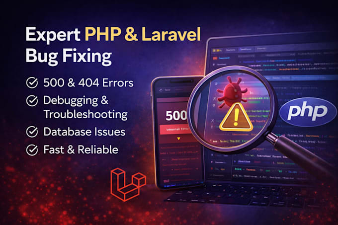 fix PHP and laravel bugs, errors, and issues