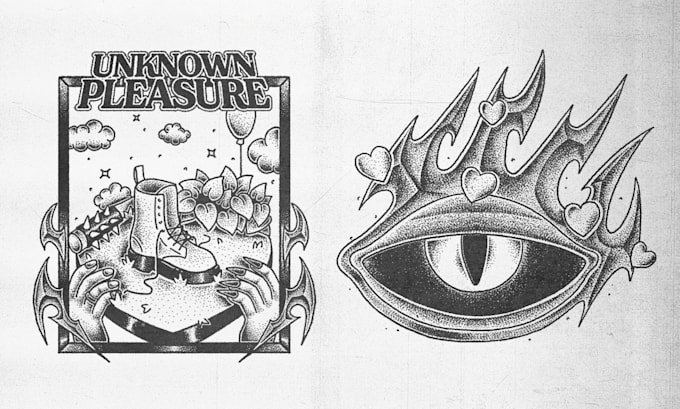 design hardcore punk artwork for merch posters