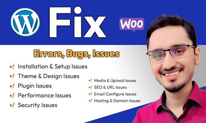 fix wordpress and woocommerce issues or errors fast