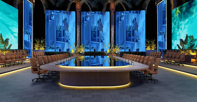 design modern conference room, boardroom setup,VIP lounge rendering,meeting room