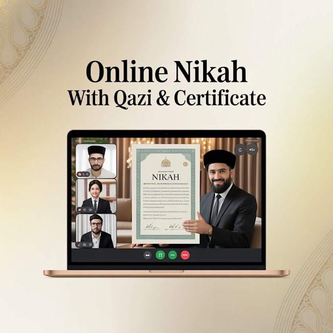 facilitate online nikah with qazi, witnesses, and marriage certificate