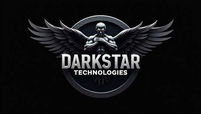 create black angel export mascot logo for your business