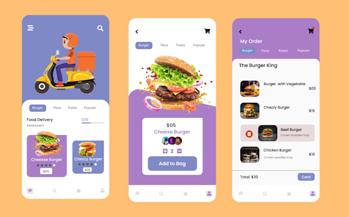 design clean, modern UI wireframes with clickable figma prototypes