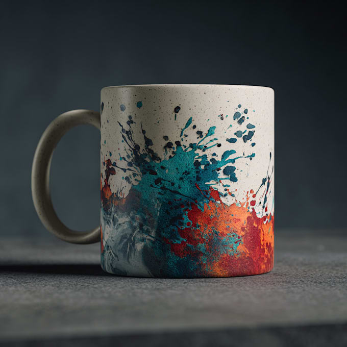 create custom typography coffee mug design or cup design