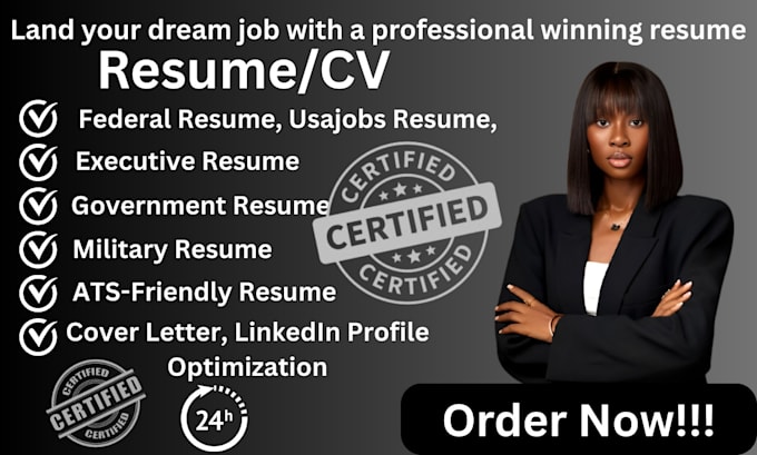 write federal, military, executive, usajobs, ats optimized resume