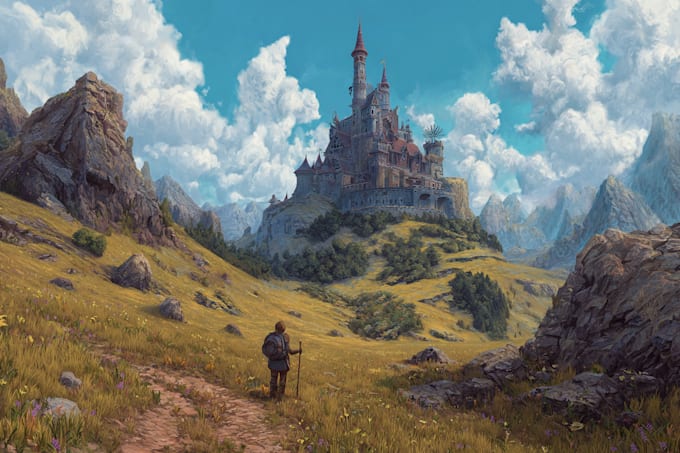Create environment fantasy landscape illustration by Nathalieilkins ...