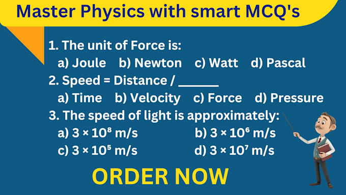 create physics biology mathematics and chemistry multiple choice questions