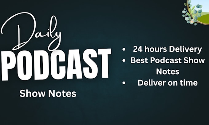 write podcast show notes, podcast summary, and transcription